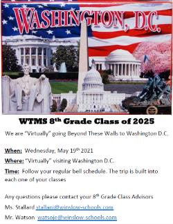 8th Grade Virtual Class Trip